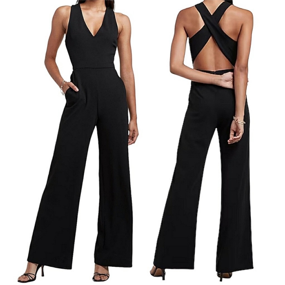 Express Black Sleeveless Jumpsuit